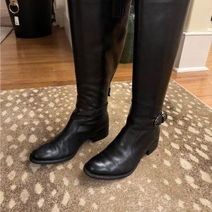 Via Spiga black calf leather  boots .